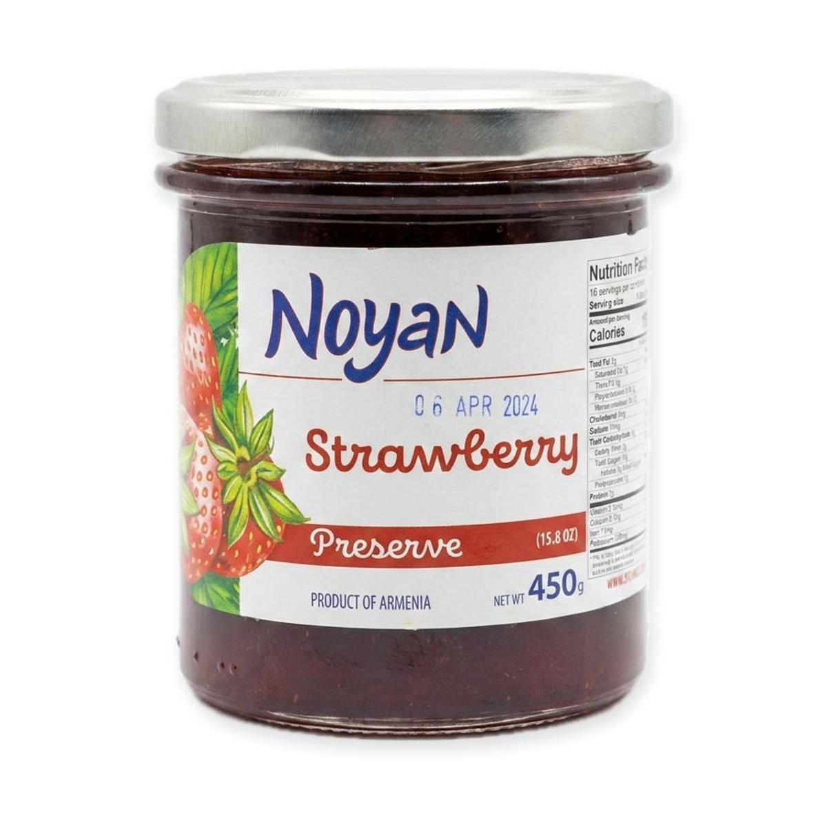 Noyan Strawberry Preserve 450g - Armenian Fruit Spread