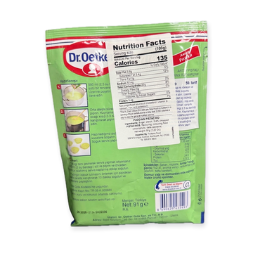 Dr. Oetker Pistachio Pudding 91g - Antep Fıstıklı Turkish Dessert Mix