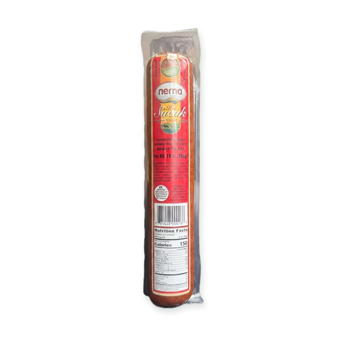 Nema Pro Snack Fermented Sausage 10 oz - Ready to Eat Beef Salami