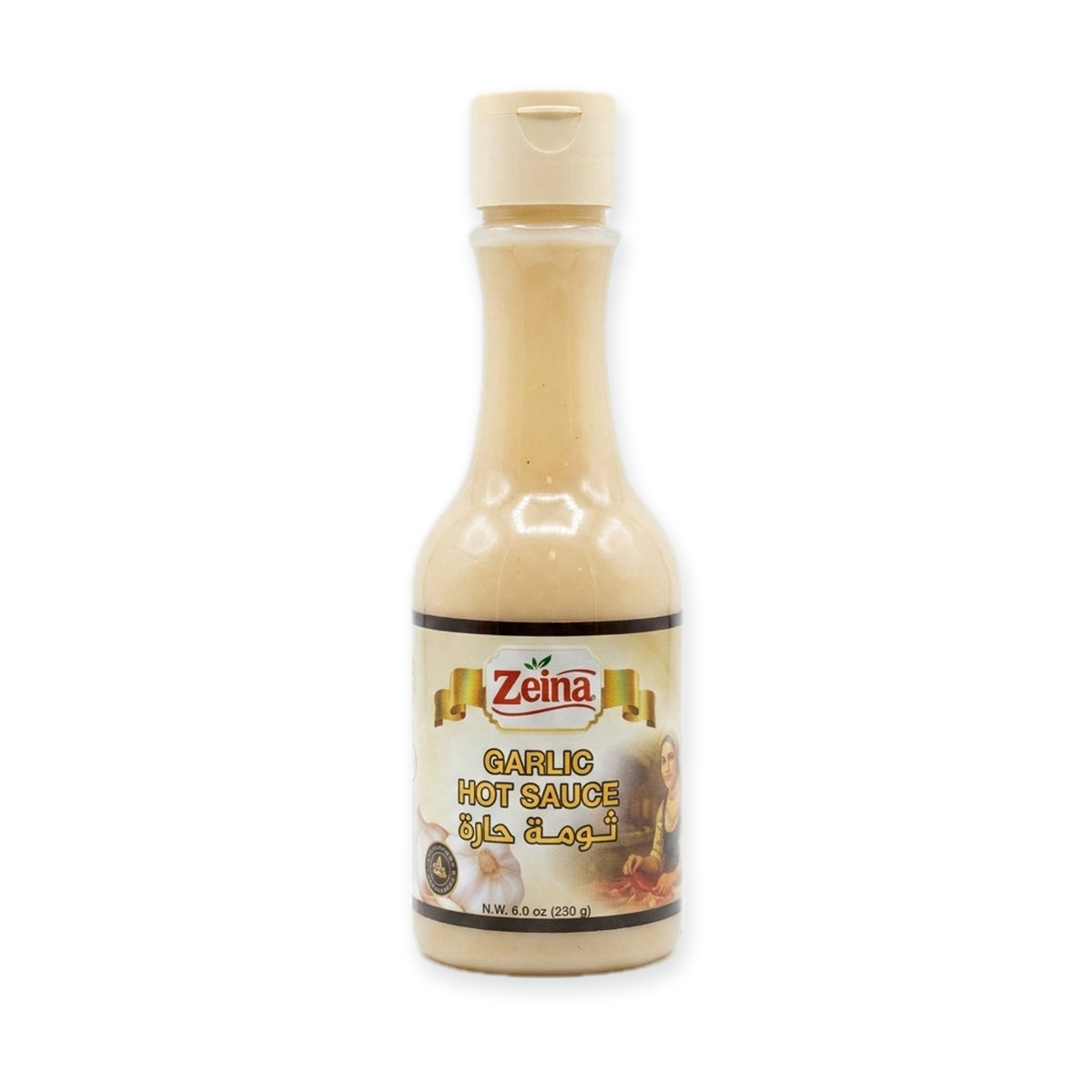 Zeina Garlic Hot Sauce 6 oz - Creamy Middle Eastern Toum