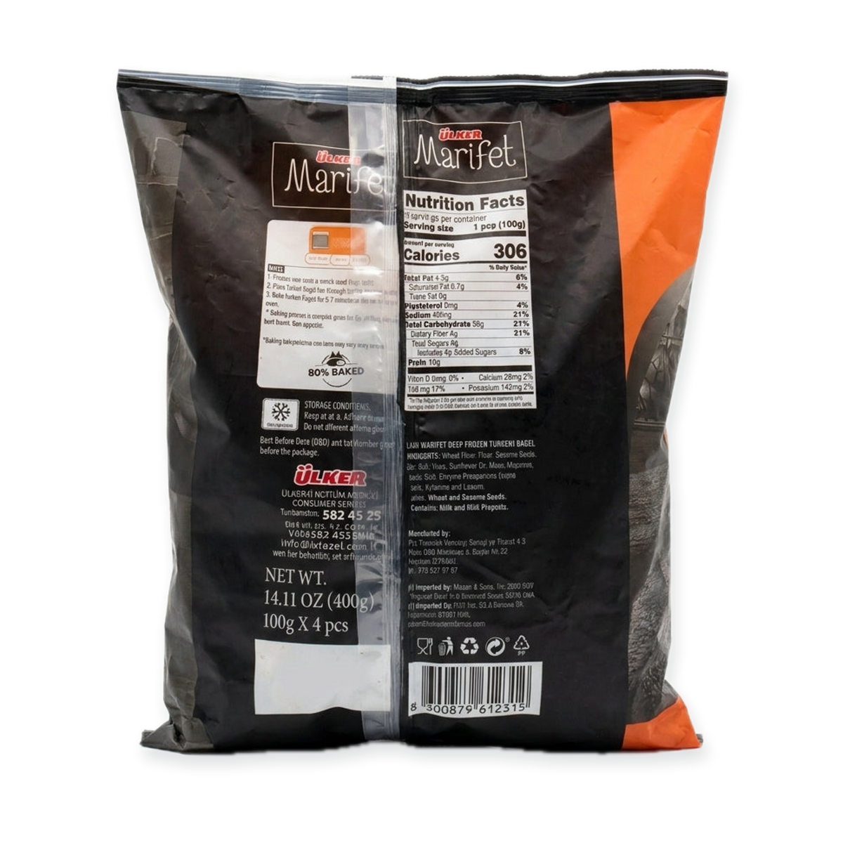 Ülker Marifet Simit Bagel 14.11 oz - Turkish Sesame Bagel Snack