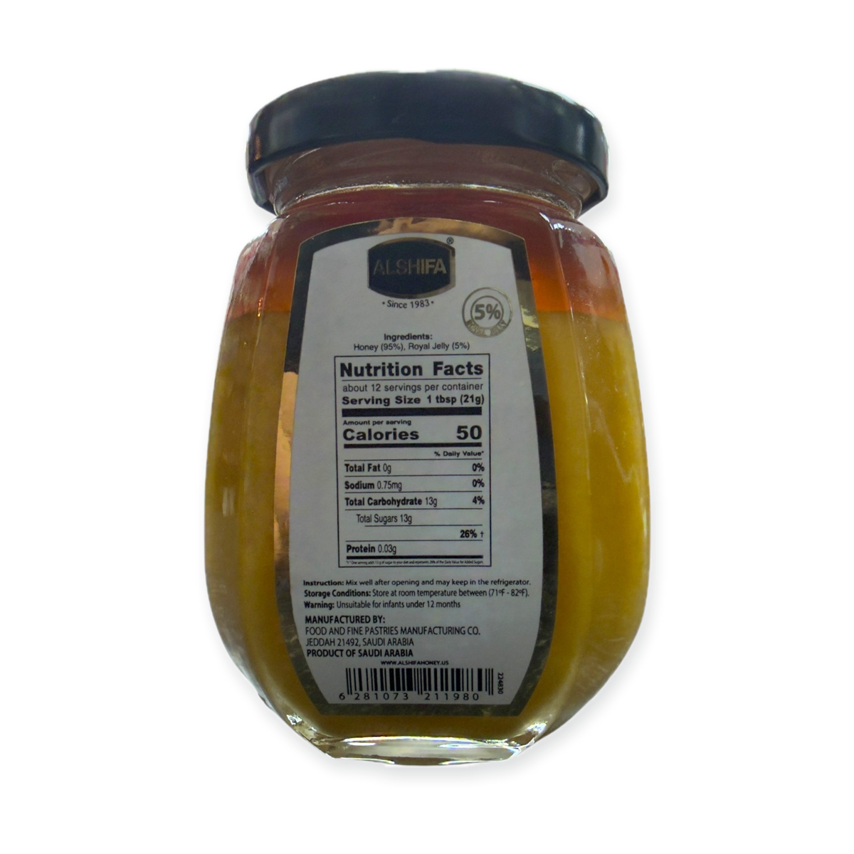 Alshifa Honey – Royal Jelly in Pure Honey 5% 250g