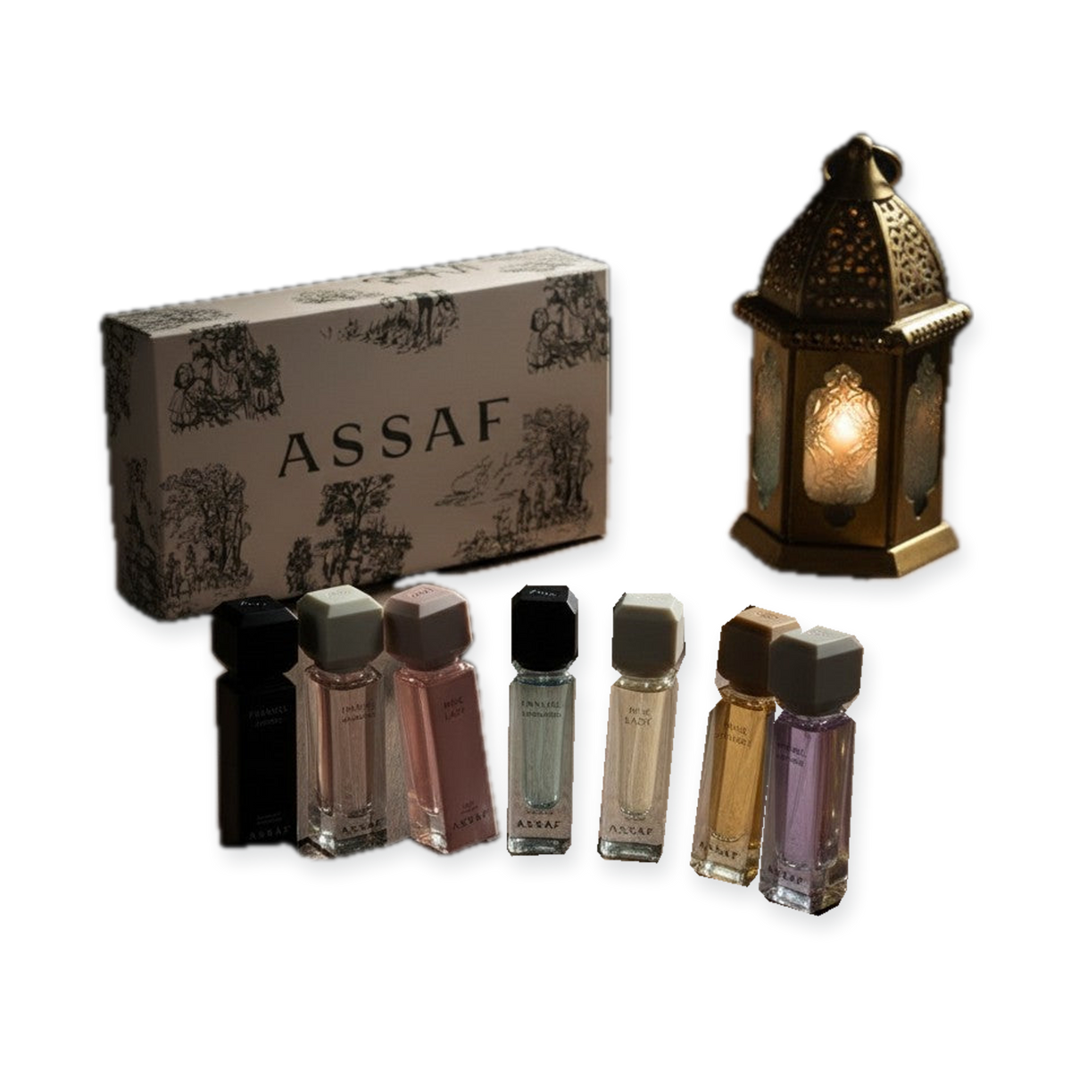 Assaf Riyadh Discovery Box — 6x5ml Arabian Perfume Sampler Set