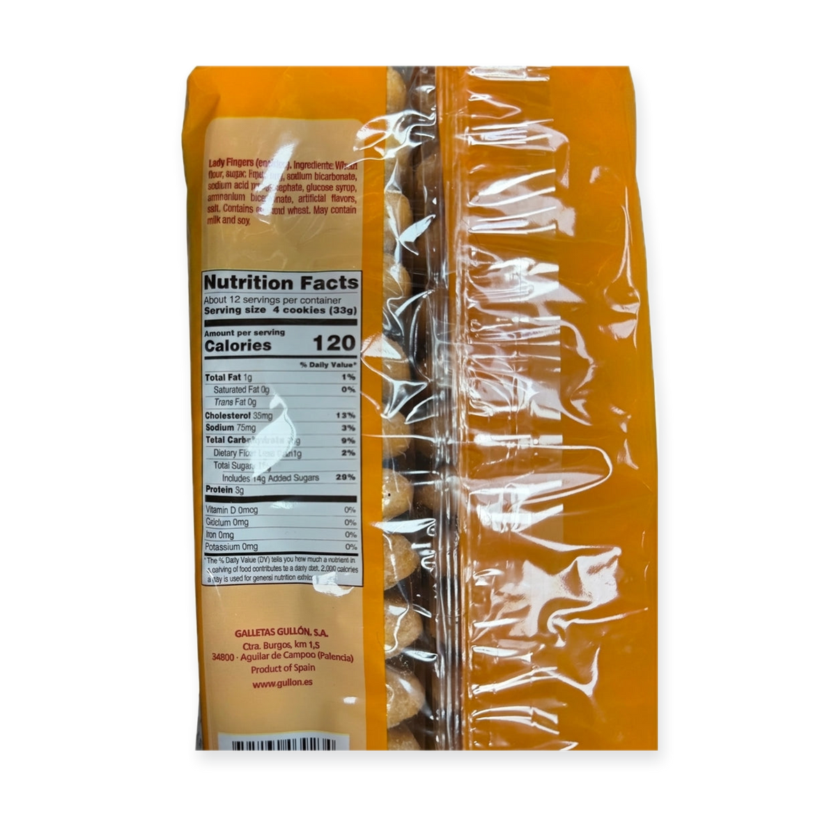 Gullón Lady Fingers Cookies 14.1 oz - Premium Spanish Sponge Biscuits