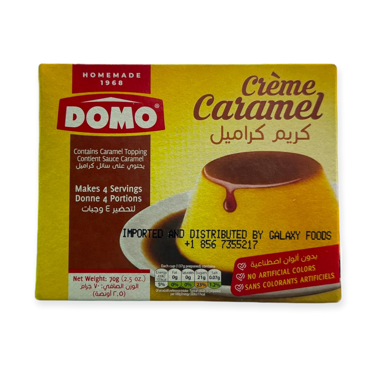 Domo Best Cream Caramel Dessert – Rich & Creamy Custard with Smooth Caramel Sauce