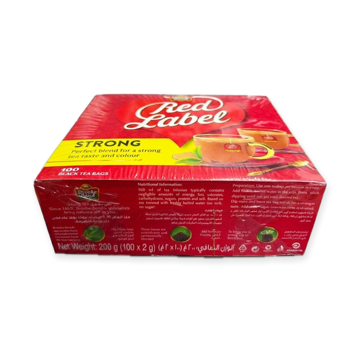 Brooke Bond Red Label Strong Black Tea 100 Bags - Bold & Rich