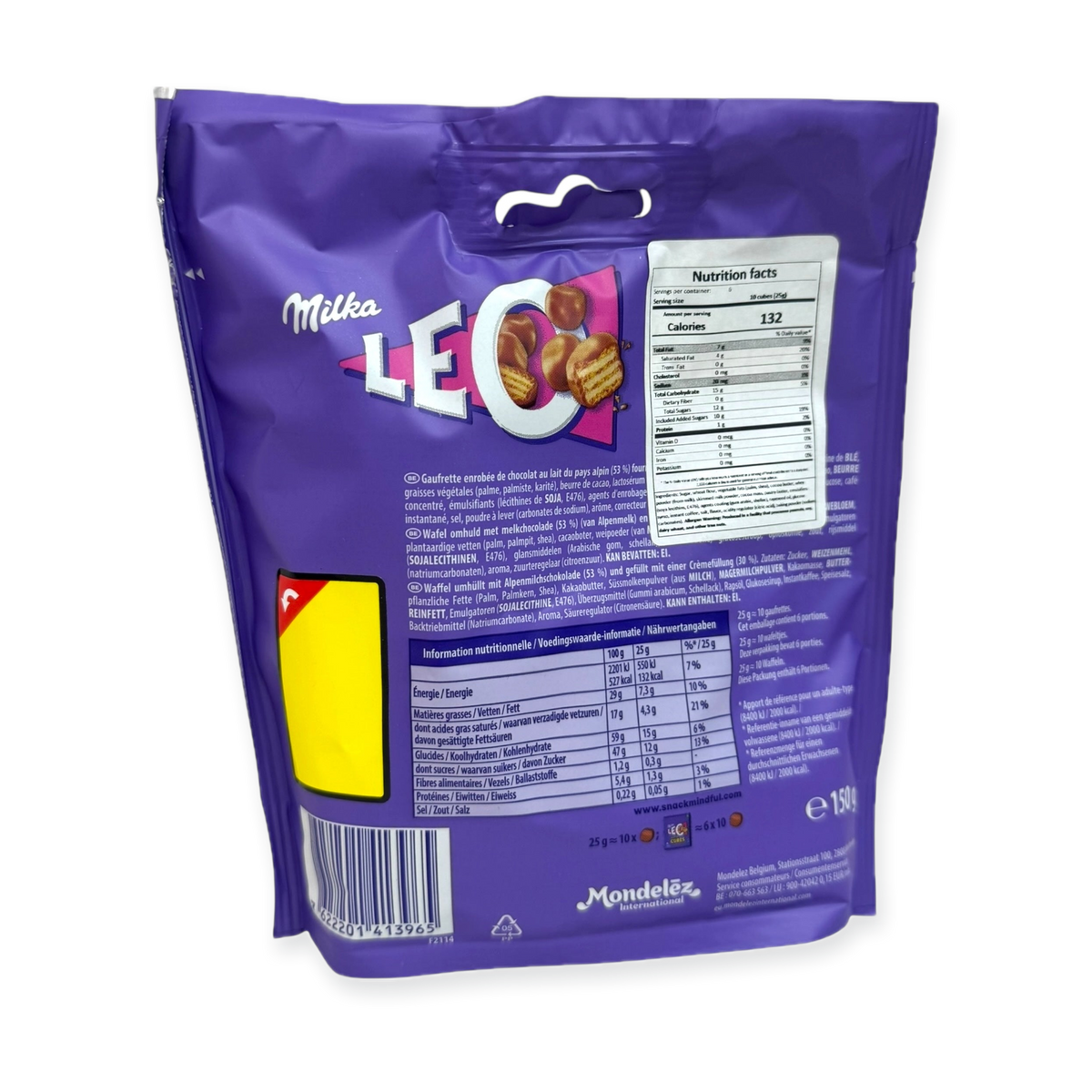Milka Milk Chocolate Wafer Cubes – 150g Snack
