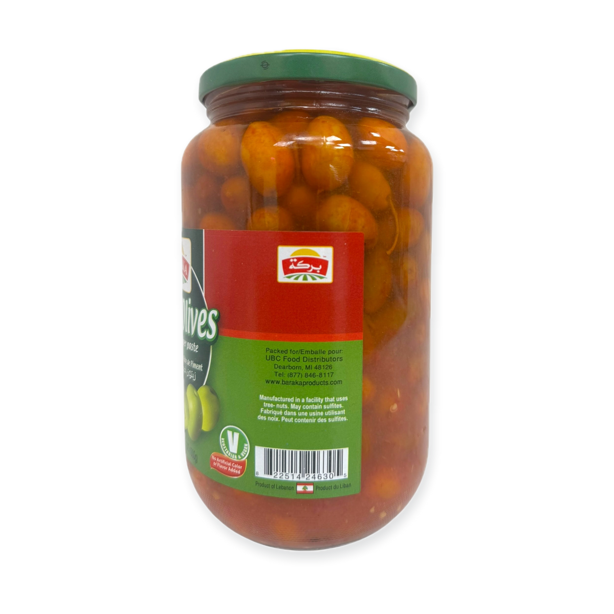 Baraka Green Olives With Hot Pepper Paste – 300g