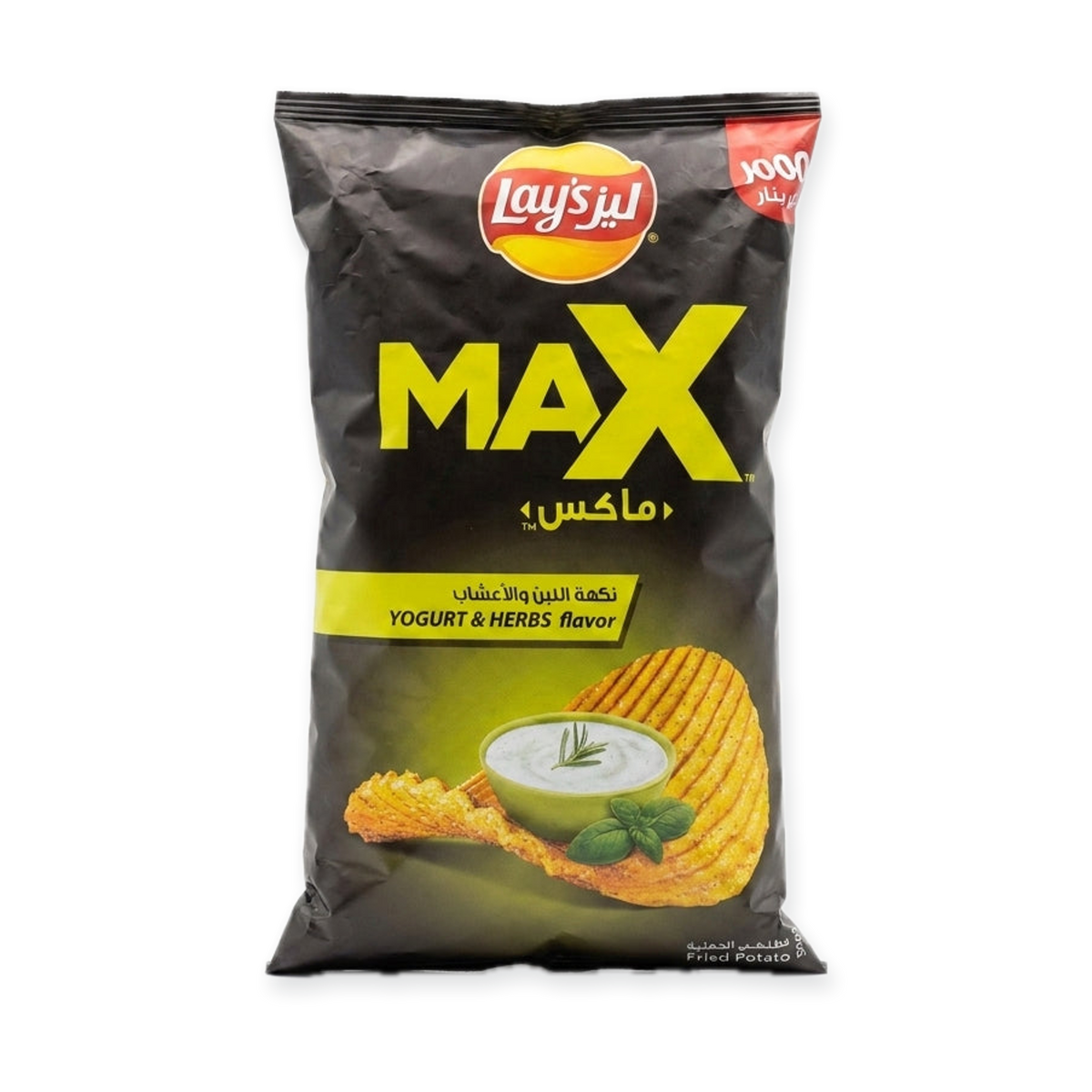 Lay's MAX Yogurt & Herbs Potato Chips 100g - Ridged Chips