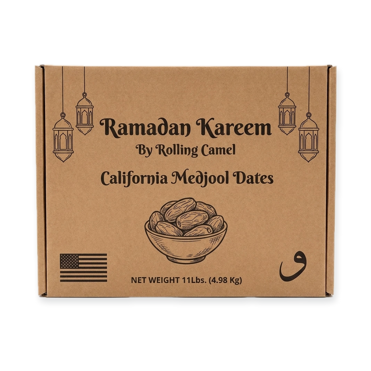 Rolling Camel California Medjool Dates 11 lbs - Premium Ramadan Gift Box