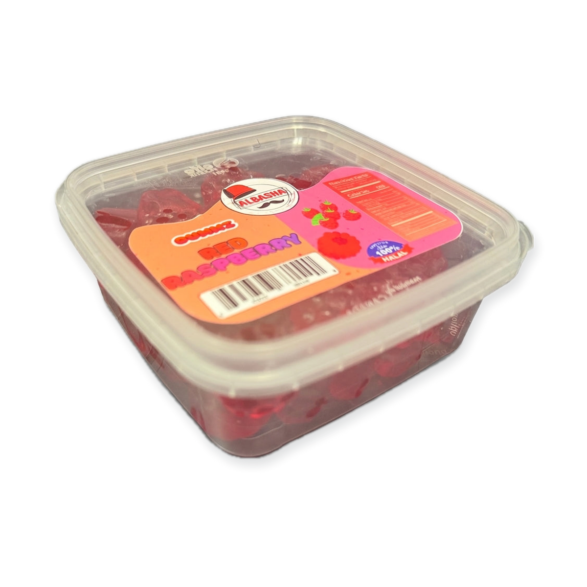 AlBasha Gummies Red Raspberry - 100% Halal Certified Fruit Candy