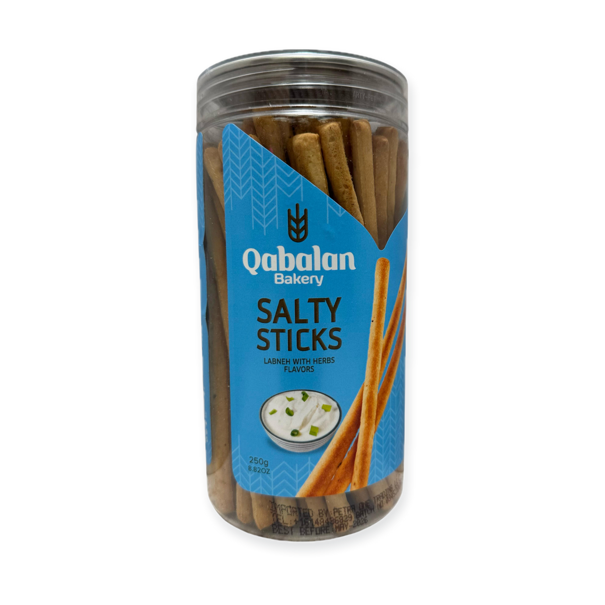 Qabalan Salted Stick Labneh Herbs 250 G – Herb-Infused Yogurt Spread
