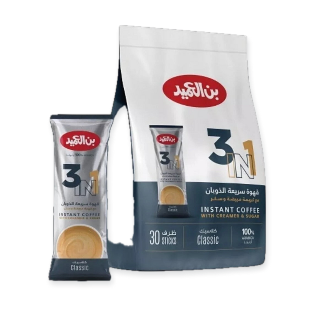 Al Ameed 3in1 Instant Coffee – Premium Blend for Quick Brewing