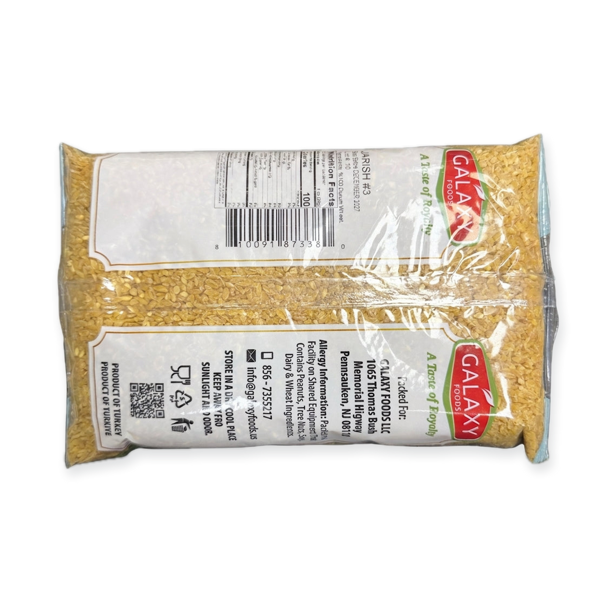 Galaxy Foods Jarish #3 2 lbs - Premium Bulgur Wheat for Traditional Dishes