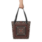 Spacious Tote Bag – Black Art Pattern