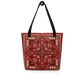 Spacious Tote Bag – Vibrant Red Art Pattern