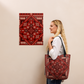 Spacious Tote Bag – Vibrant Red Art Pattern
