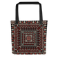 Spacious Tote Bag – Black Art Pattern