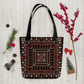 Spacious Tote Bag – Black Art Pattern