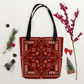 Spacious Tote Bag – Vibrant Red Art Pattern