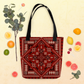 Spacious Tote Bag – Vibrant Red Art Pattern