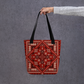 Spacious Tote Bag – Vibrant Red Art Pattern
