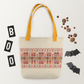 Spacious Tote Bag – Colorful Art Pattern, 15" x 15"