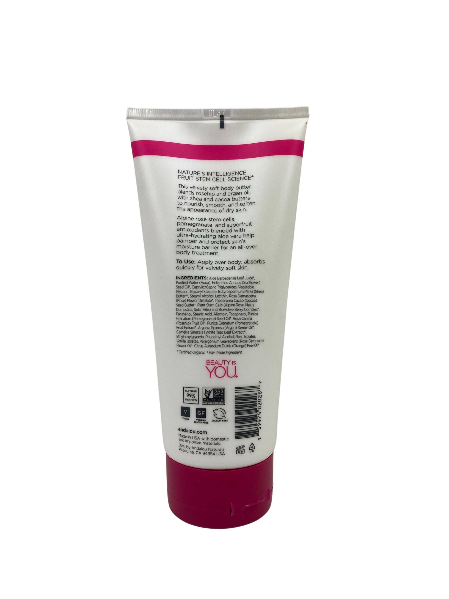 Body Butter, 1000 Roses, 8oz, Andalou Naturals