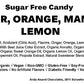 Andy Anand Sugar-Free Ginger Candy, 55 pc, 7 oz – Orange, Mango & Lemon Flavors, Made in Italy, Imported Keto & Diabetic-Friendly Gift Box