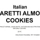 Andy Anand 20 pcs Italian Amaretti Almond Cookies, Chocolate, Peach, Orange. 8 flavors, Baked in Italy, Italian Tradition: Freshly Baked Amaretti Biscuits