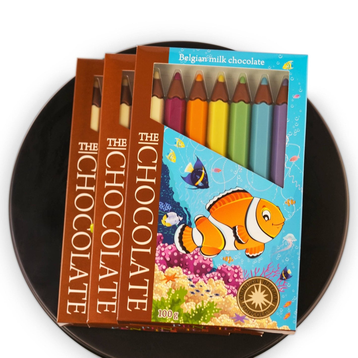 Andy Anand Milk Chocolate Crayon Boxes, 3-Pack (21 Pcs) – Fun Kids’ Treats Made with 60% Chocolate (Cocoa Butter), Perfect Gift Box for Special Occasions