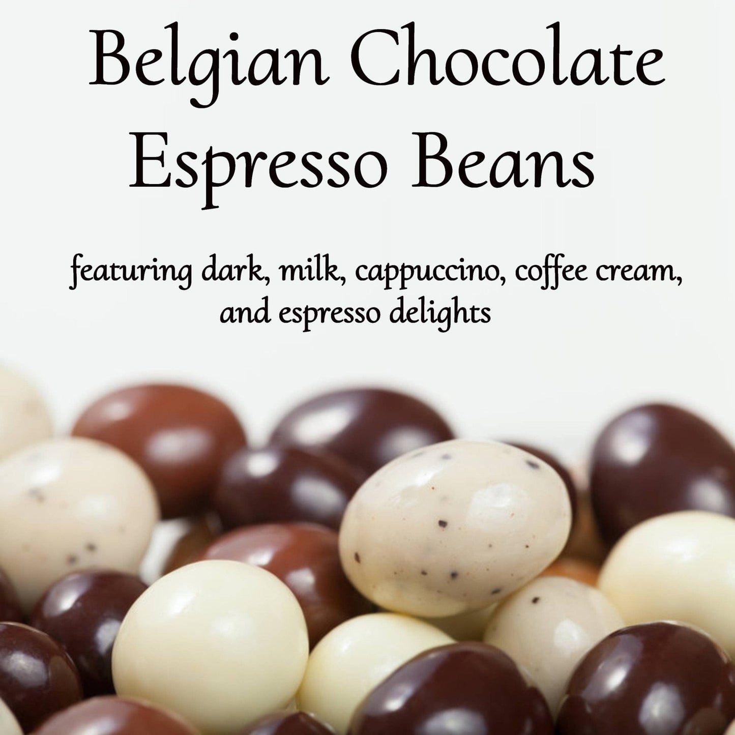 Andy Anand Espresso Coffee Chocolate – Belgian Coffee-Infused Assortment of 5 Flavors, 1 lb Gift Box of Decadent Treats Made with 60% Chocolate (Cocoa Butter)