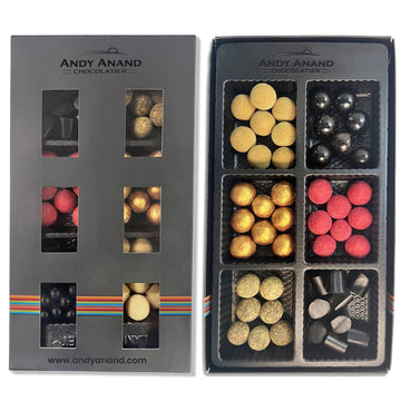Andy Anand Chocolate Covered Gourmet Licorice, 6 Flavors, 10.5 oz – Made in Denmark, European Collection, Birthday & Holiday Gift Box