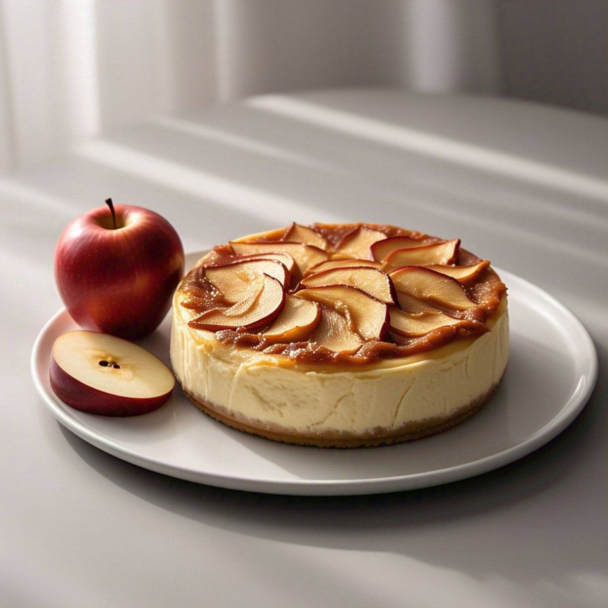Andy Anand Apple Cheesecake, 9-Inch, 2.6 lb – Hand-Baked NY-Style, Real California Cream Cheese, No Preservatives, Birthday & Holiday Gift