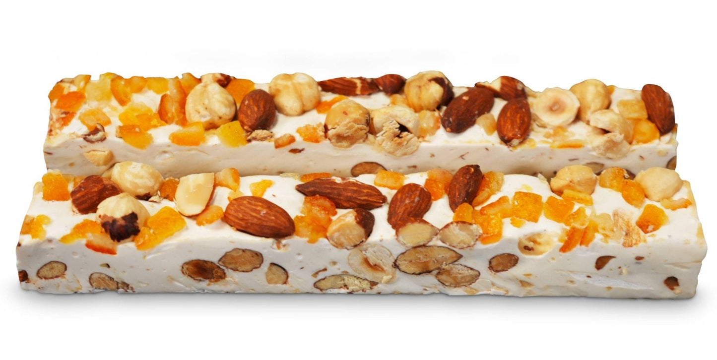Andy Anand Deliciously Divine Orange Peel Soft Turron Nougats with Wildflower Honey - Turron Nougat Candy - A Traditional Spanish Treat - Indulgence in Every Bite 7 Oz