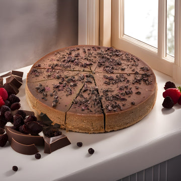 Andy Anand Sugar-Free Dark Chocolate Chip Cheesecake, 9-Inch, 2 lb – Diabetic-Friendly, California Cream Cheese, No Preservatives Gift Box