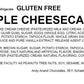 Andy Anand Gluten Free Apple Cheesecake 9" - Gluten Free Cheesecake Near Me Delivery - Freshly Baked and Delivered to Your Doorstep (2 lbs)