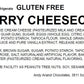 Andy Anand Gluten Free Cherry Cheesecake 9" - Creamy But Gluten-Free Cheesecake Near Me Freshly Baked Desserts (3.4 lbs)