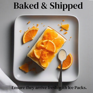 Andy Anand Gluten Free Orange Cheesecake 9" - Made In Traditional Way - Amazing-Divine-Decadent Gluten-Free Cheesecake Near Me Desserts (2 lbs)