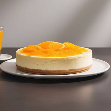 Andy Anand Gluten Free Orange Cheesecake 9" - Made In Traditional Way - Amazing-Divine-Decadent Gluten-Free Cheesecake Near Me Desserts (2 lbs)