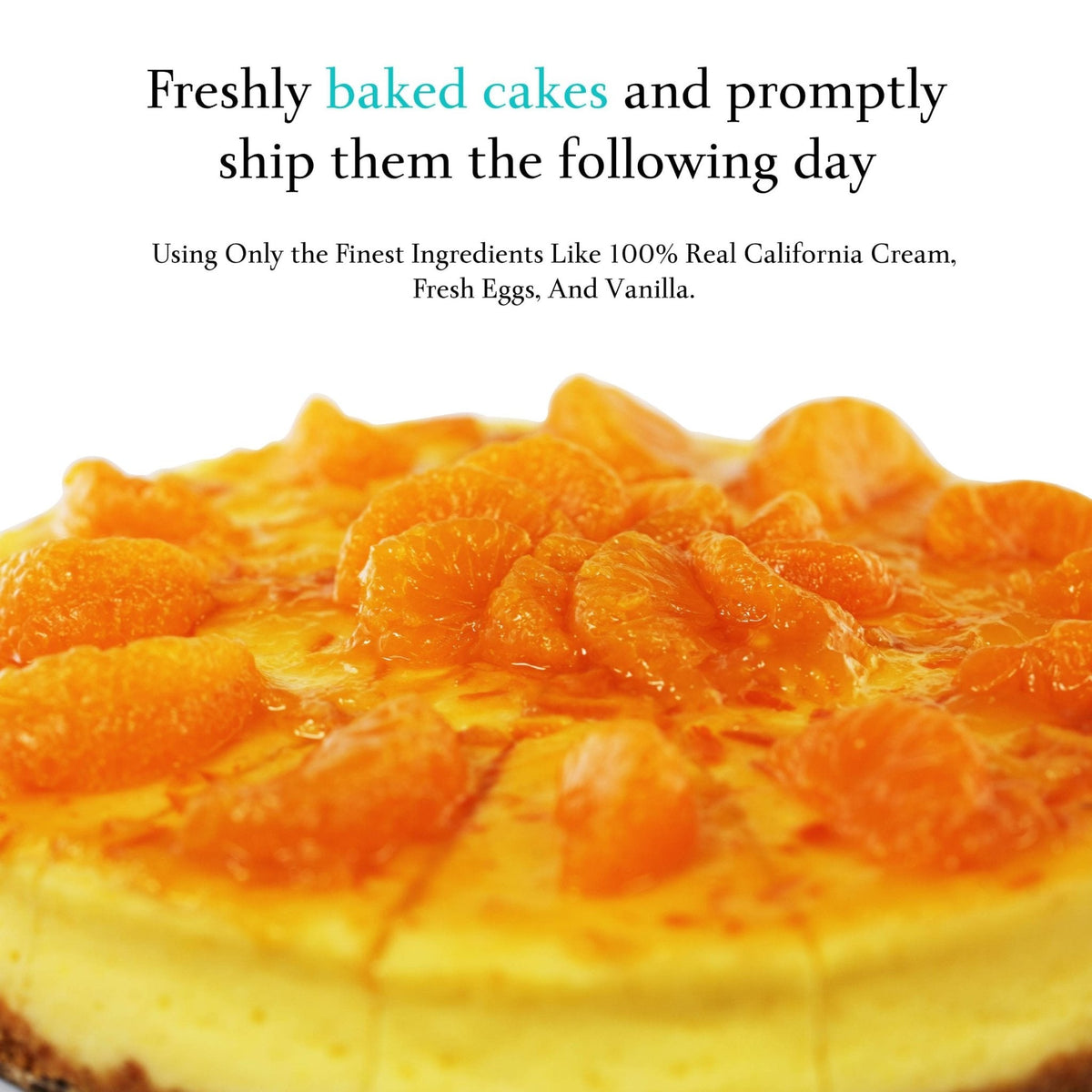 Andy Anand Gluten-Free Orange Cheesecake, 9-Inch, 2 lb – Freshly Baked, Real California Cream Cheese, No Preservatives, Birthday Gift Box