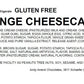 Andy Anand Gluten Free Orange Cheesecake 9" - Made In Traditional Way - Amazing-Divine-Decadent Gluten-Free Cheesecake Near Me Desserts (2 lbs)