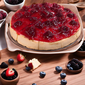 Andy Anand Gluten-Free Strawberry Cheesecake 9" - Melt-in-Your-Mouth Cheesecake Near Me (3.4 lbs)