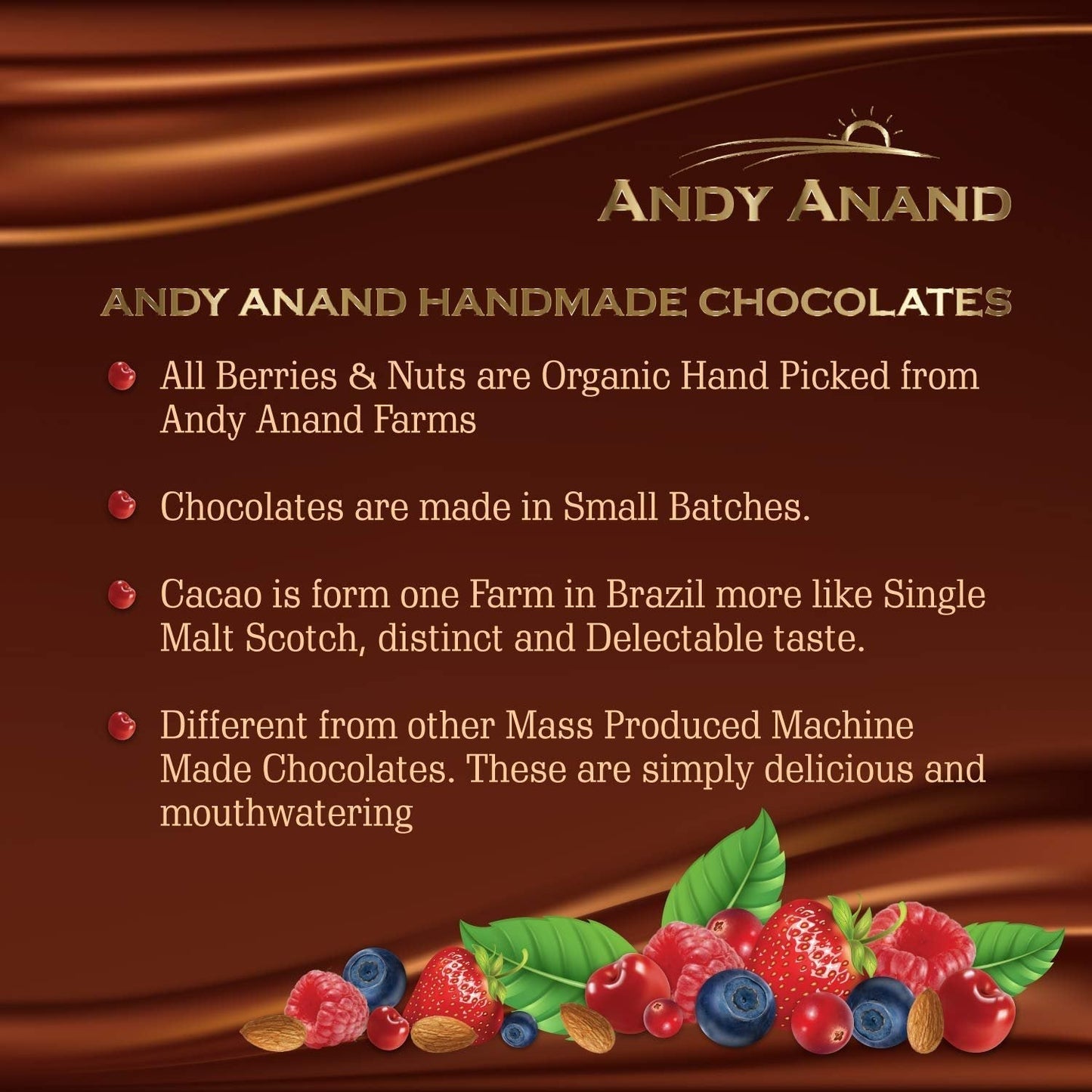 Andy Anand Premium California Greek Yogurt Almond Chocolate Gift Box – 1 lb, Decadent Chocolate Treats, 60% Cocoa Butter, Perfect for Special Occasions