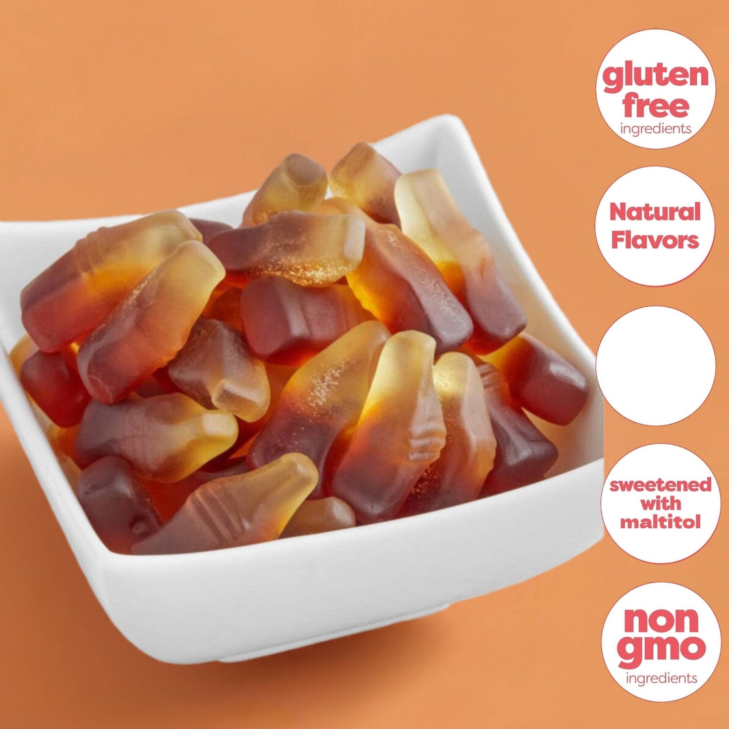 Andy Anand Sugar Free Cola Gummies - Chewy, Fruity, Gluten Free Candy Made in Europe, Snacking, Perfect for Parties | Perfect for Chocolate Lovers, Movie Nights and Everyday Indulgence (38 Pcs 7 Oz)