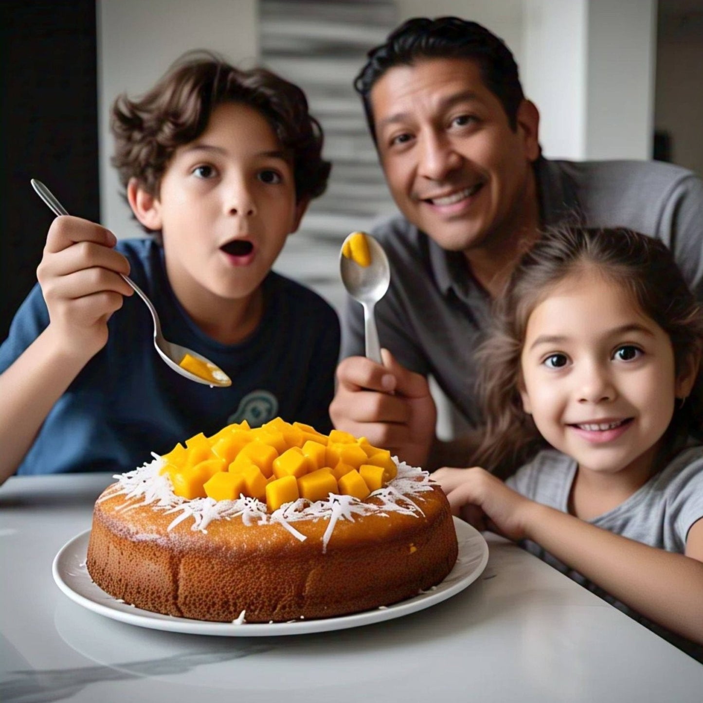 Andy Anand Sugar Free Coconut Mango Cake - Amazing Dessert 2.5 lbs a moist Mango delight infused with rich Coconut and fresh Mango