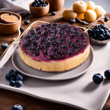 Andy Anand Sugar & Gluten Free Blueberry Cheesecake 9" - Decadent Taste in Every Slice, Best sugar free and gluten free Cheese Cake  Near Me For Christmas Celebrations & Dessert Lovers (2.8 lbs)