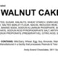 Andy Anand Walnut Cake 9 Inch - Daily Freshly Baked Moist Decadent Cakes From Bakery - Divine Cake Delights (2 lbs)