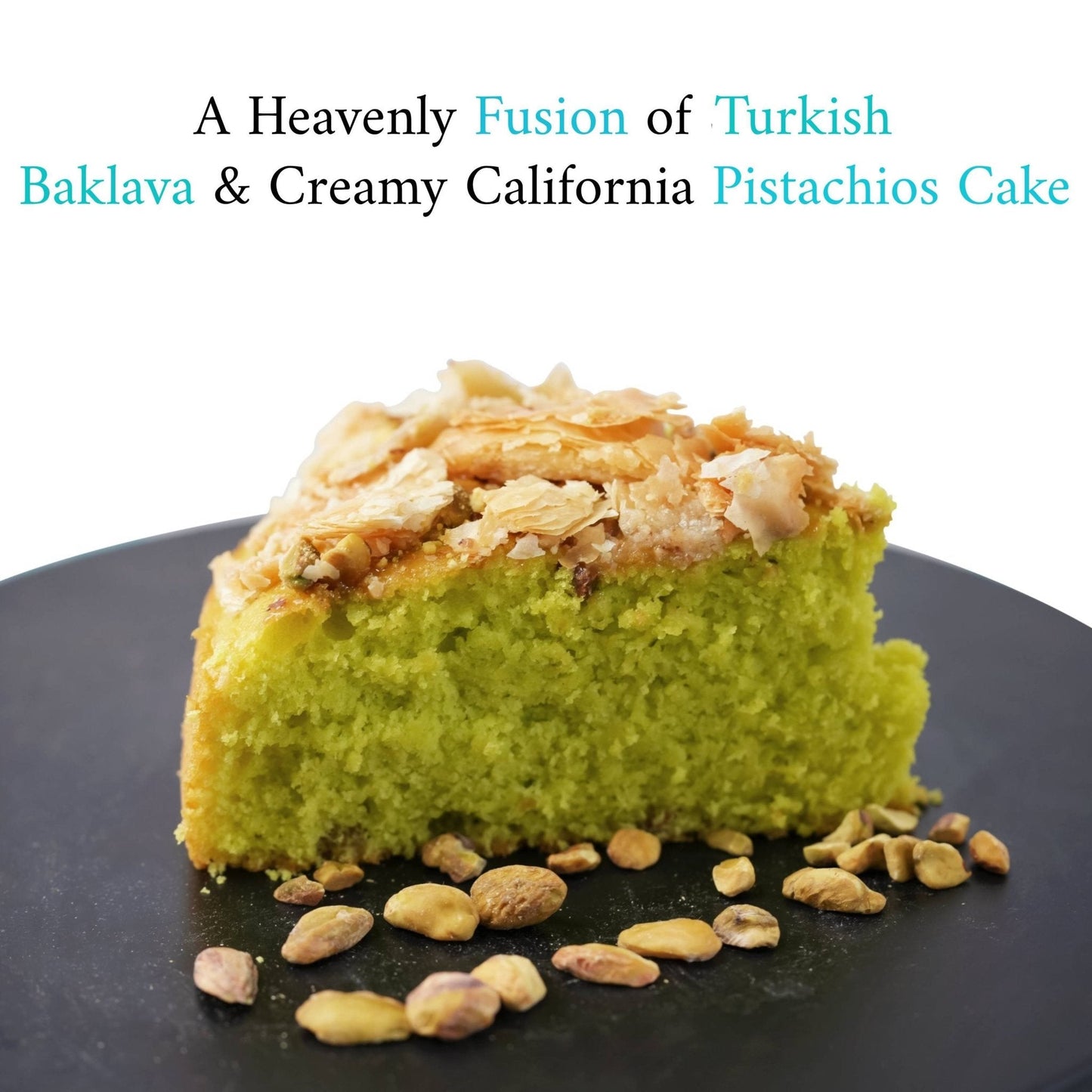 Andy Anand Baklava Pistachios Cake: A Heavenly Fusion, Creamy Texture Amazing Decadent Cakes From Bakery (9-inch, 2.8 lbs)