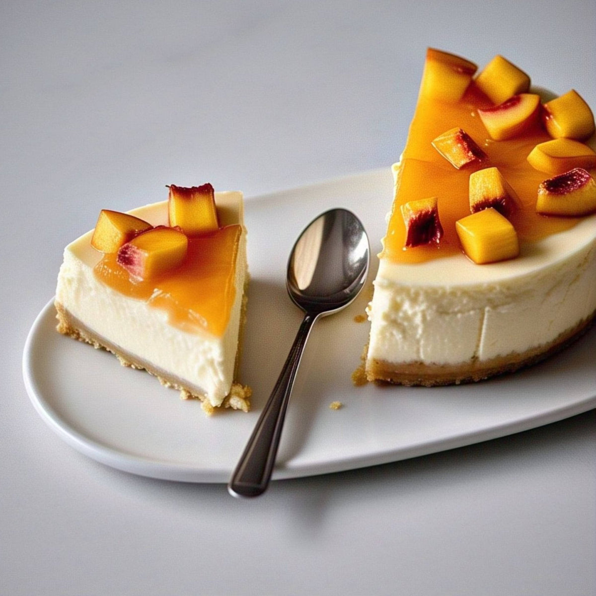 Andy Anand Sugar-Free Peach Cheesecake, 9-Inch, 2.6 lb – Diabetic-Friendly, Delicious, Fresh California Cream Cheese, Birthday Gift Box